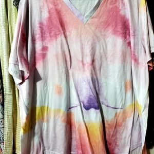 Multi Tye dye print tee